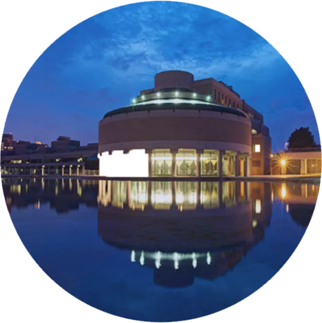 late night view of markham official building