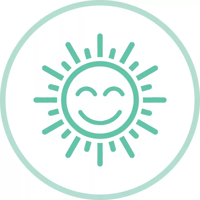 Illustration of a smiling sun