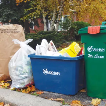 Recycling, garbage curbside materials