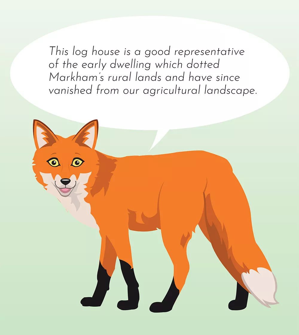 log cabin fox