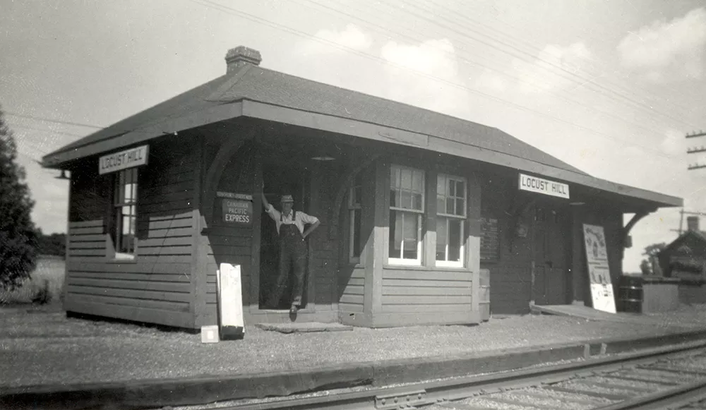 historical photo of train station