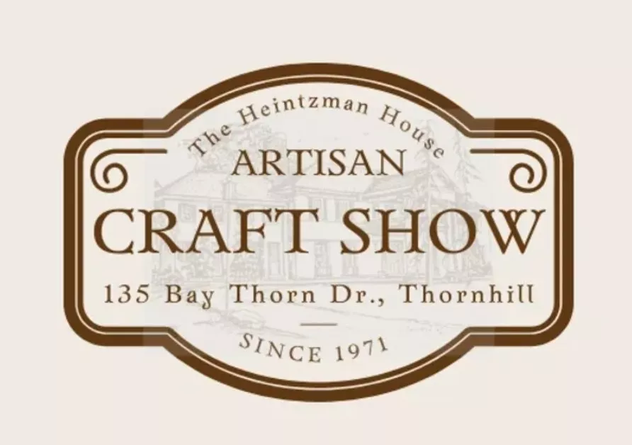 Image of a plaque with text reading "Artisan Craft Show 135 Bay Thorn Dr. Thornhill