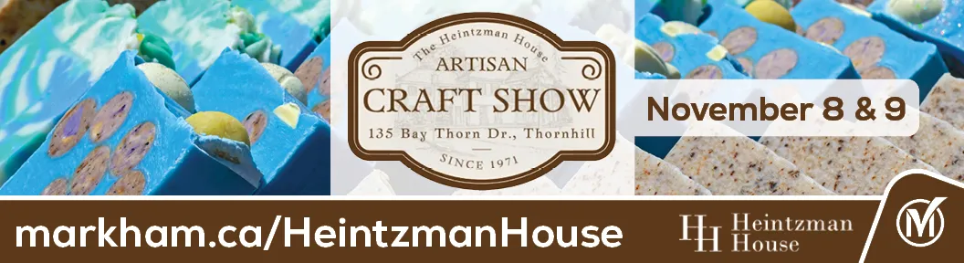Event banner promoting the 2025 Craft Show at the Heintzman House