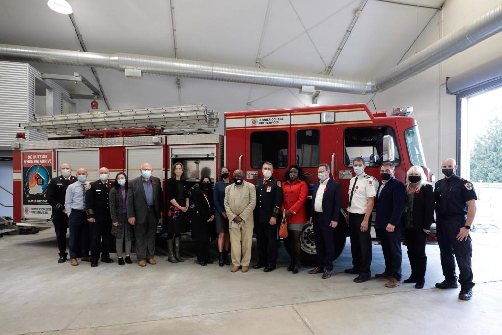 City of Markham and Humber College officials, students and community members at the official announcement of the scholarship and career development initiative.