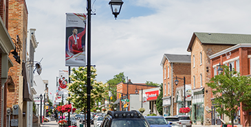 Banners on display